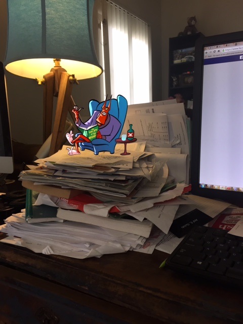 Devil Pile of papers.